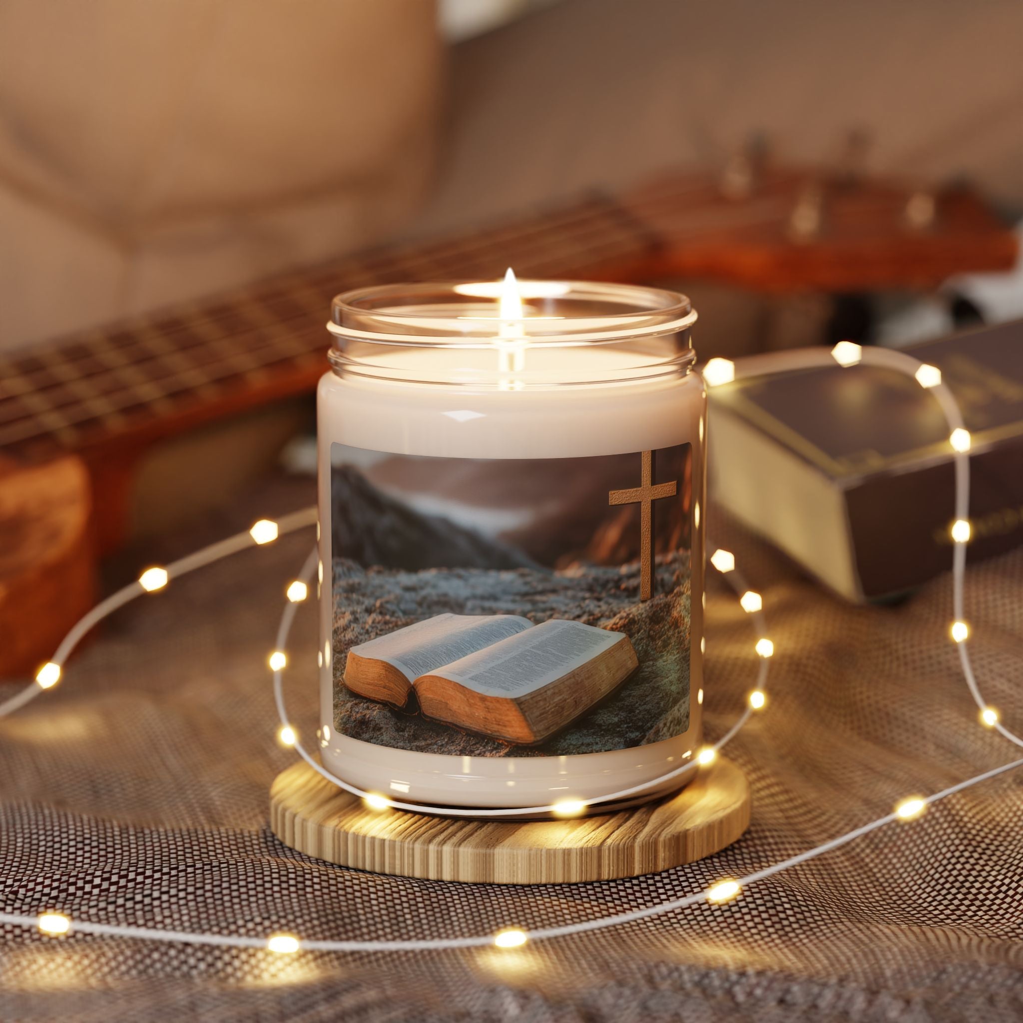 Scented Soy Candle, 9oz 100% cotton wick and a glass jar