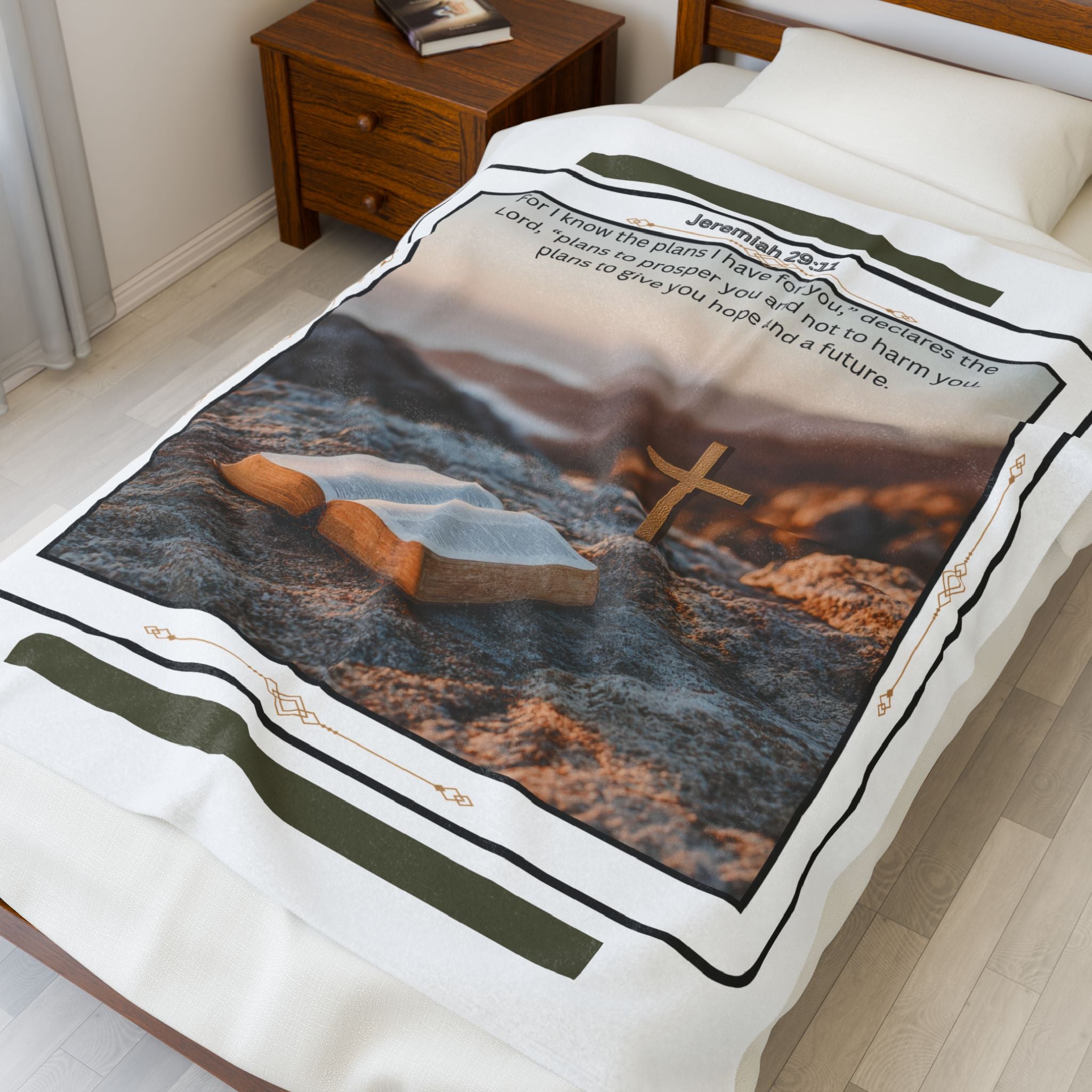 Jeremiah 29:11 Plush Blanket, Cozy Home Decor, Gift for Relaxation and Comfort, Faith-based Blanket, Comfortable Throw