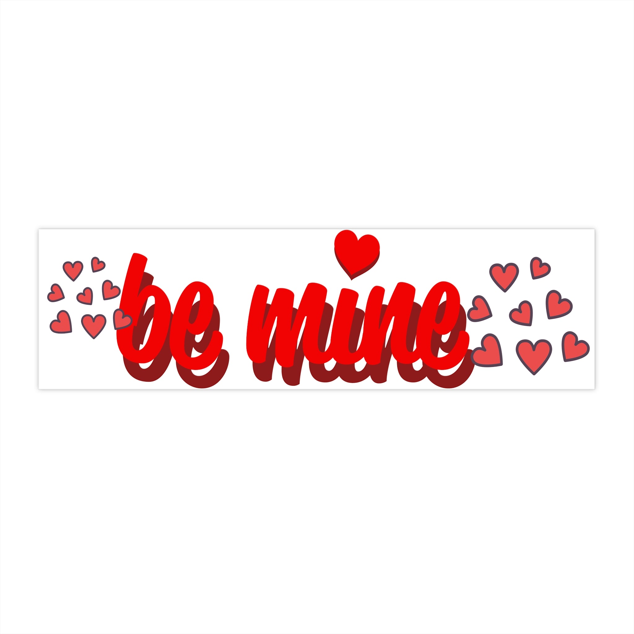 Romantic Bumper Stickers | Be Mine Design for Sweethearts, Car Decor, Valentine's Day, Love Gifts, Cute Vehicle Accessories