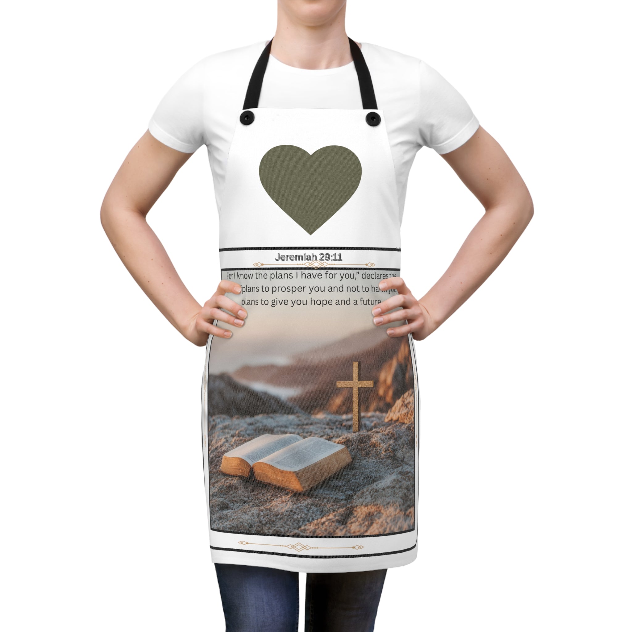 Faith-Inspired Apron with Biblical Verse, Christian Gifts for Home Cooking, Inspirational Kitchen Decor, Perfect for Holidays and [...]
