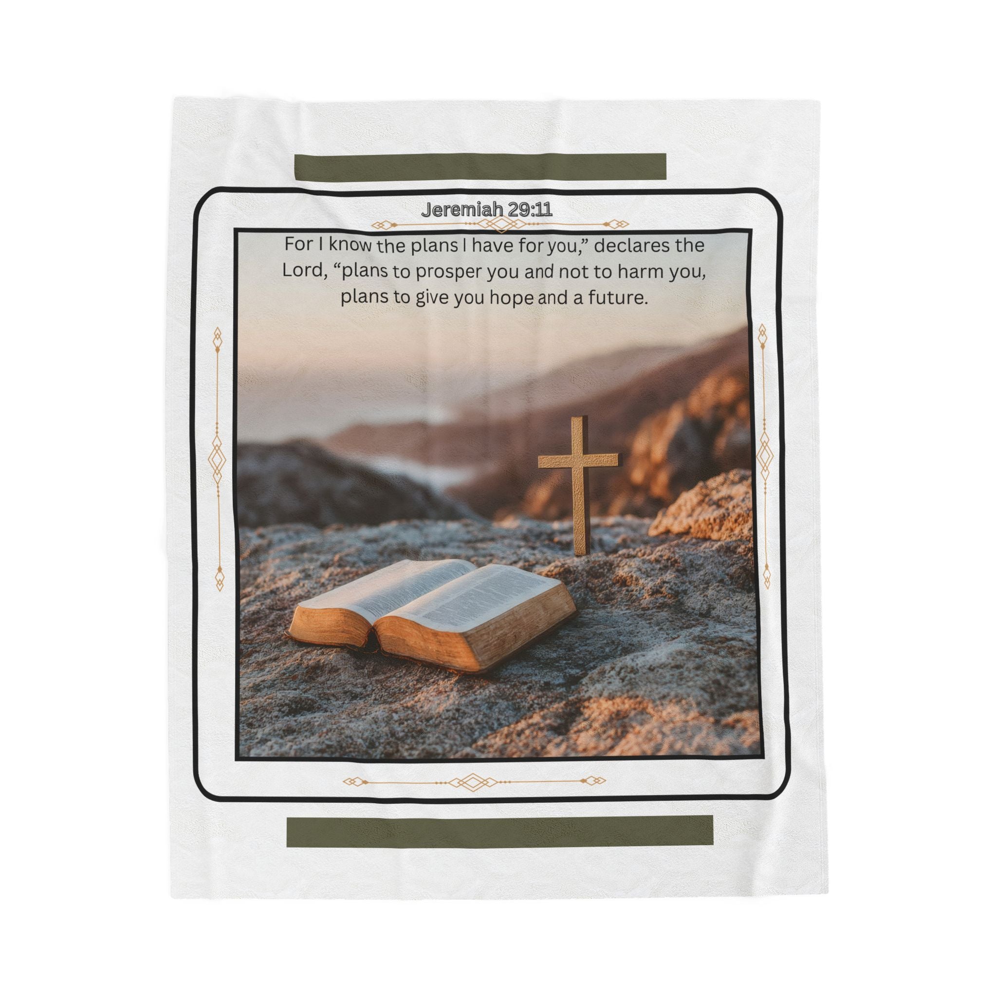 Jeremiah 29:11 Plush Blanket, Cozy Home Decor, Gift for Relaxation and Comfort, Faith-based Blanket, Comfortable Throw