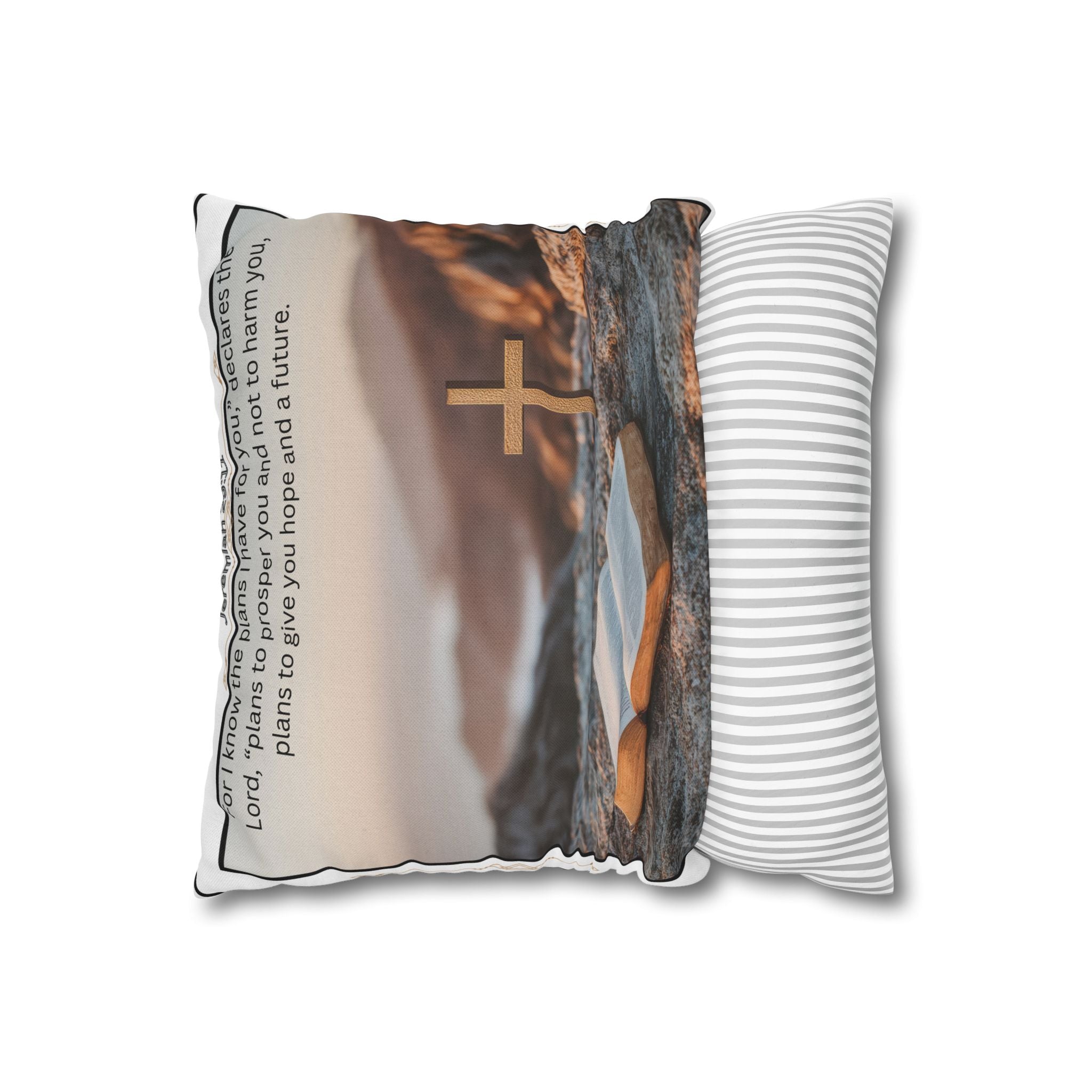 Faith Pillowcase, Cozy Home Decor, Christian Gift, Religious Quote Pillow Cover, Comforting Bedroom Accents