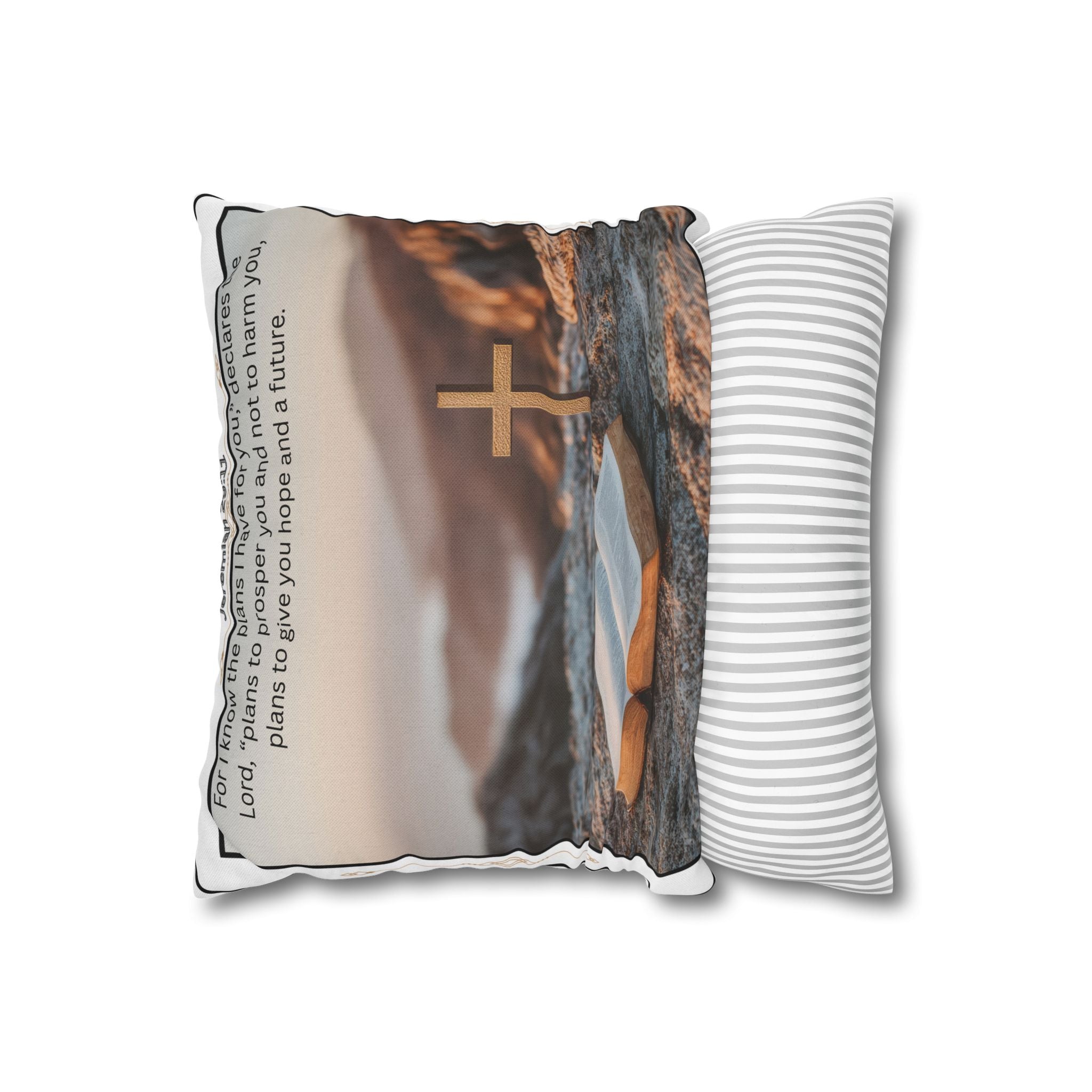 Faith Pillowcase, Cozy Home Decor, Christian Gift, Religious Quote Pillow Cover, Comforting Bedroom Accents