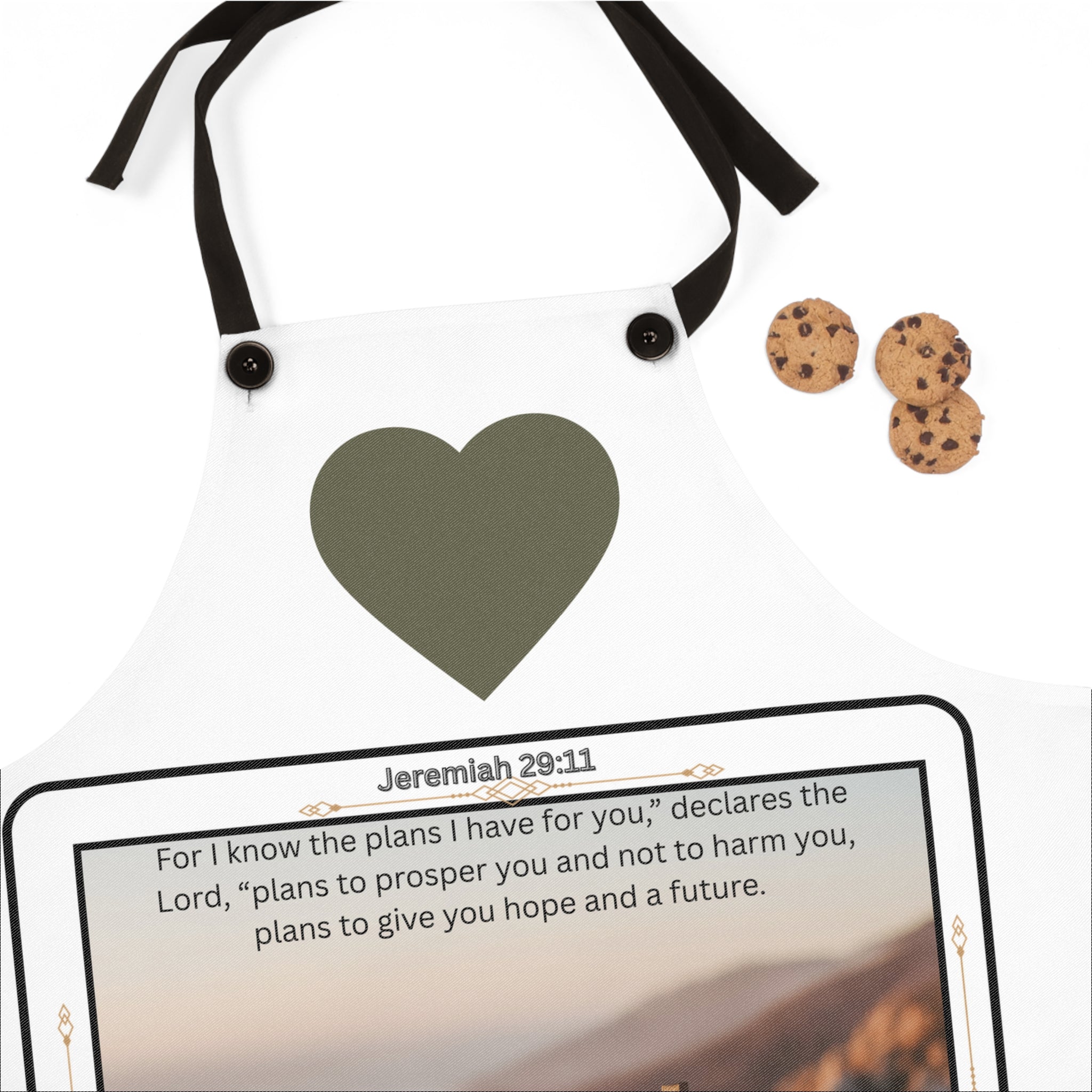 Faith-Inspired Apron with Biblical Verse, Christian Gifts for Home Cooking, Inspirational Kitchen Decor, Perfect for Holidays and [...]