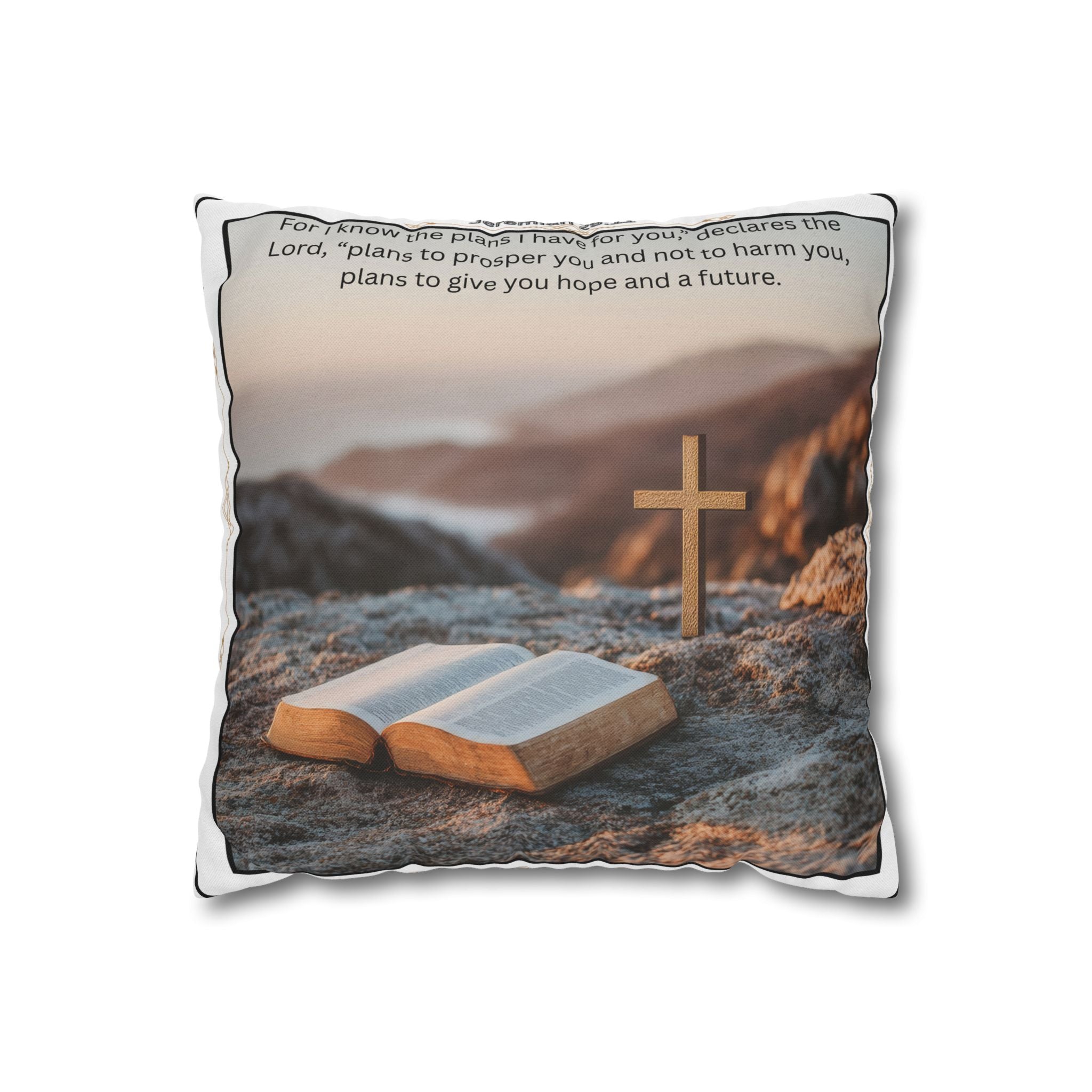 Faith Pillowcase, Cozy Home Decor, Christian Gift, Religious Quote Pillow Cover, Comforting Bedroom Accents