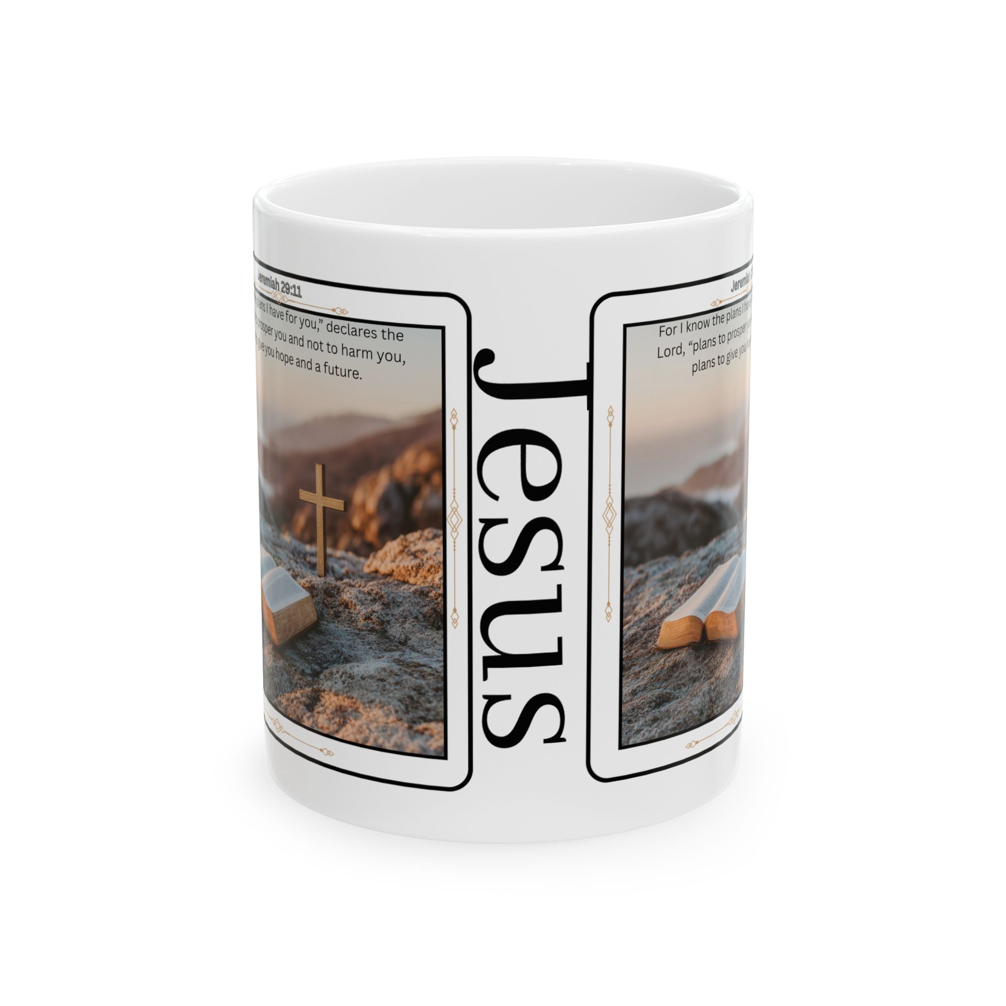 Inspirational Jesus Ceramic Mug - Faithful Gift for Christians, Bible Study, Religious Coffee Cup, Prayer Mug, Spiritual Decor