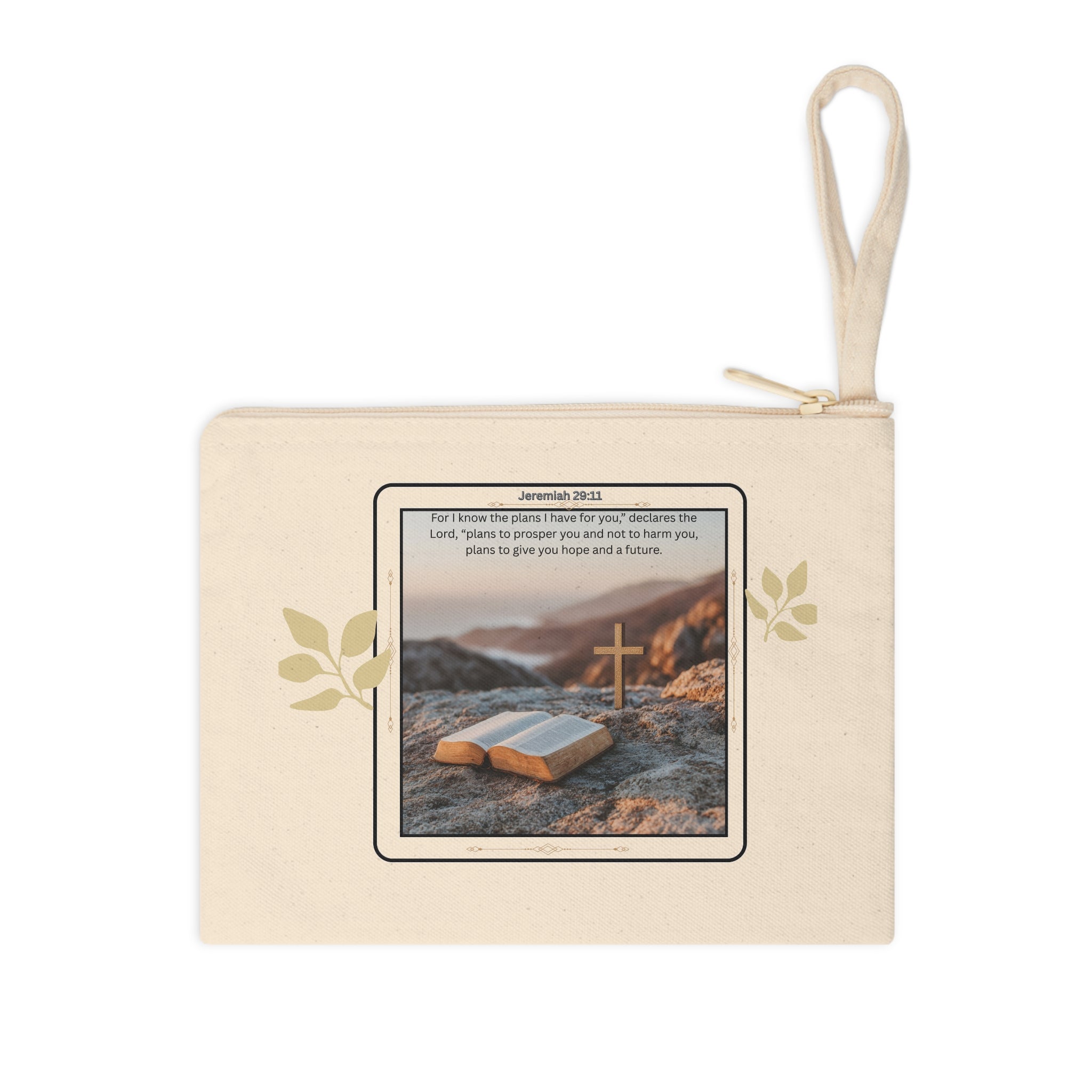 Inspirational Accessory Zipper Pouch, Faith-Based Pouch, Bible Verse Pouch, Religious Gift, Christian Accessory