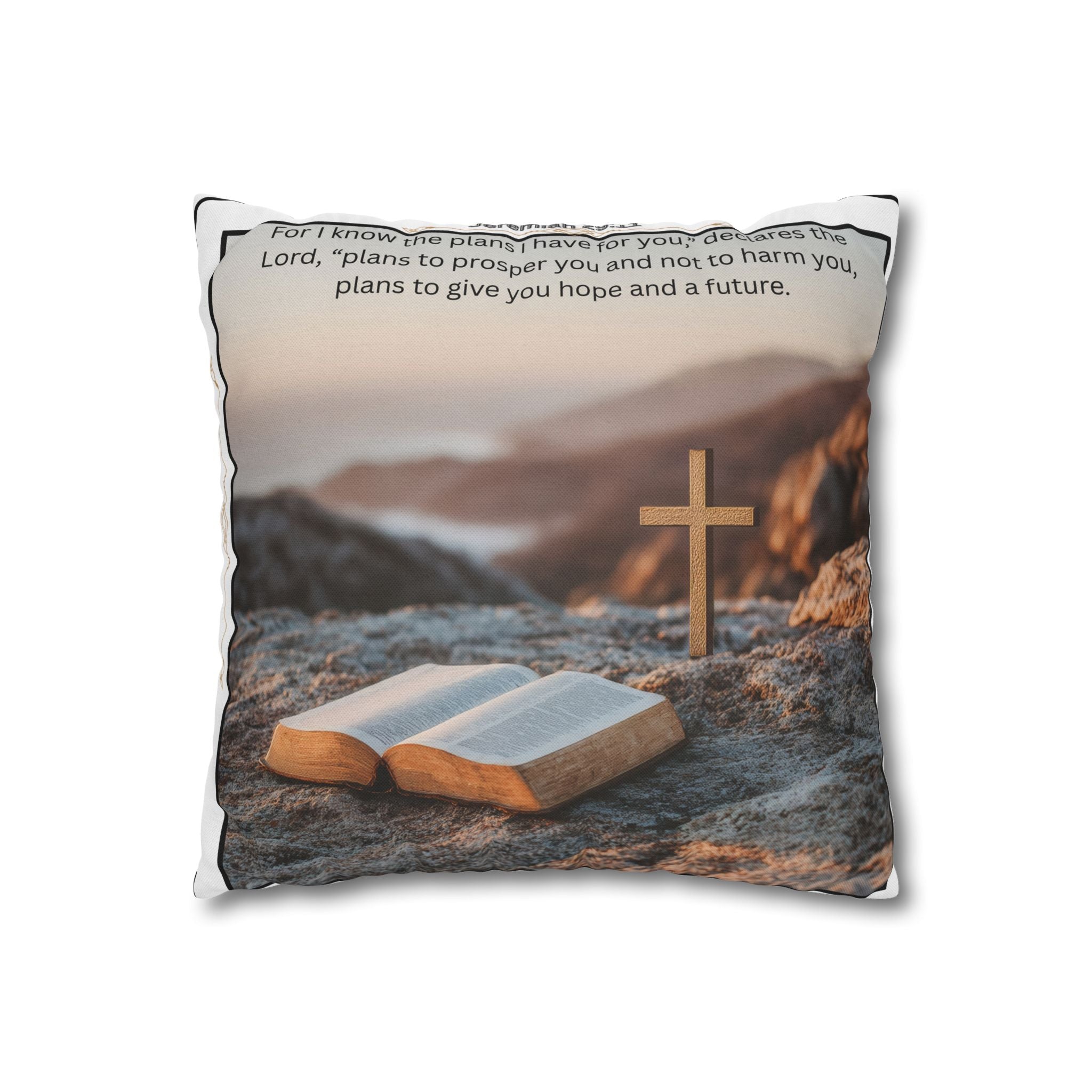 Faith Pillowcase, Cozy Home Decor, Christian Gift, Religious Quote Pillow Cover, Comforting Bedroom Accents