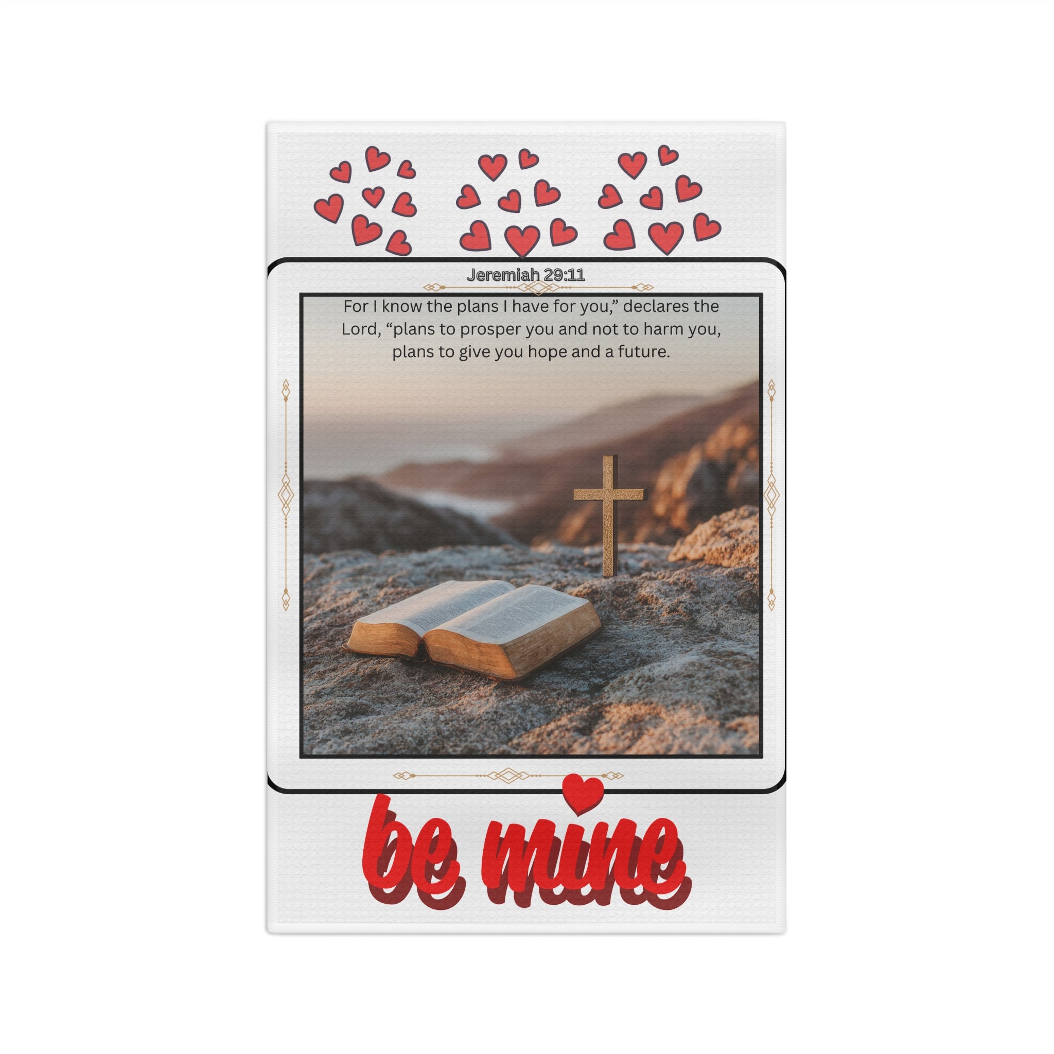Microfiber Tea Towel - Be Mine | Faith-Based Kitchen Decor, Ideal for Weddings, Gifts, Home Decoration, Christianity