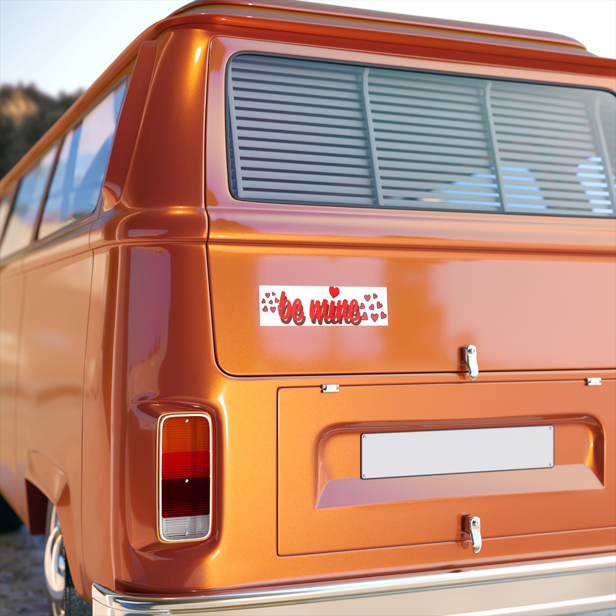 Romantic Bumper Stickers | Be Mine Design for Sweethearts, Car Decor, Valentine's Day, Love Gifts, Cute Vehicle Accessories