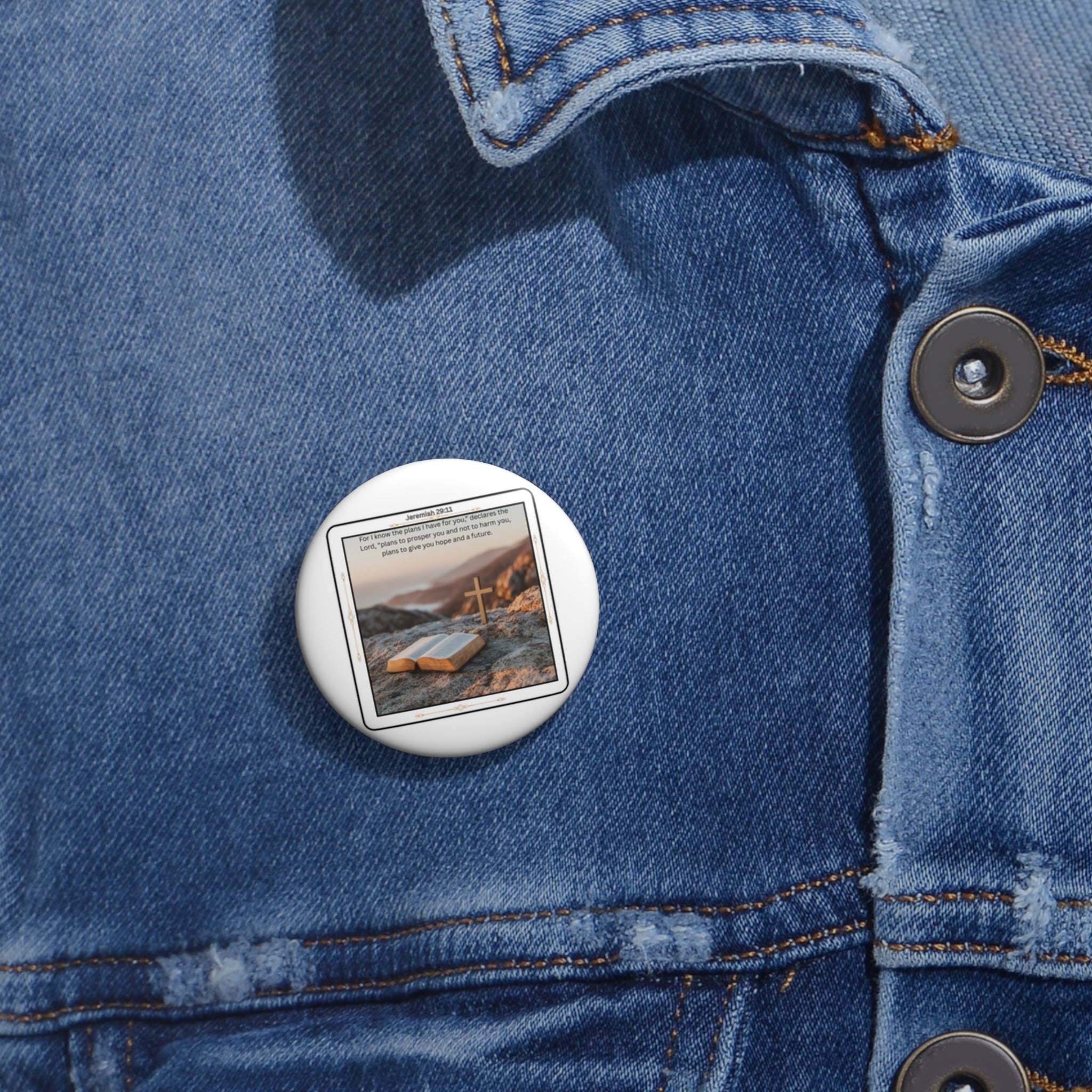 Inspirational Custom Pin Buttons | Faith-Themed Gifts, Christian Accessories, Motivational Badges, Religious Buttons, Customizable Pins