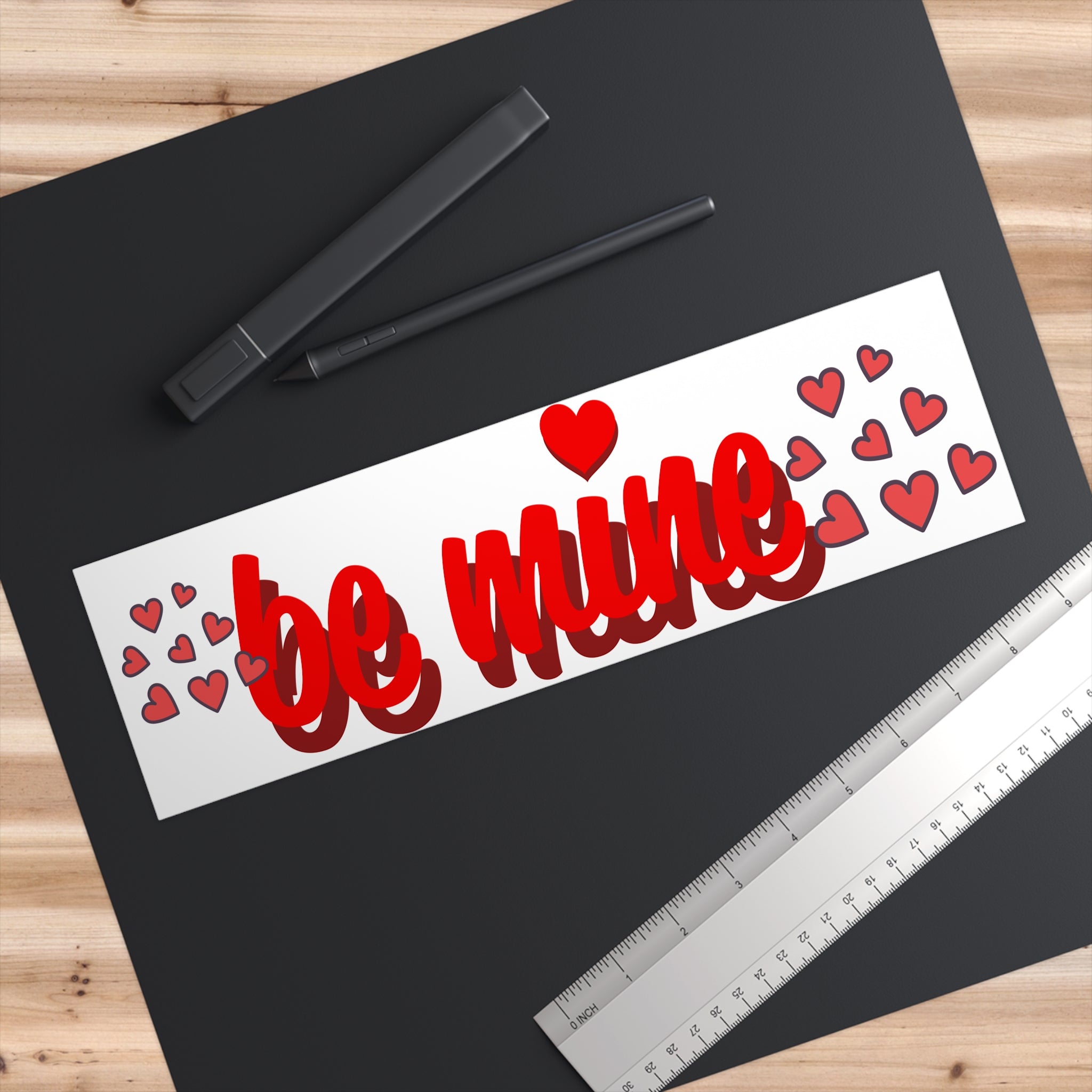 Romantic Bumper Stickers | Be Mine Design for Sweethearts, Car Decor, Valentine's Day, Love Gifts, Cute Vehicle Accessories